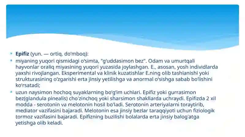 Toshkent Tibbiyot Akademiyasi Termiz filiali Davolashishi 1-fakulteti 101-b guruhi talabasi Xamroyeva Gulxayoning Gistalogiyafanidantayyorlaganmustaqilishi 4