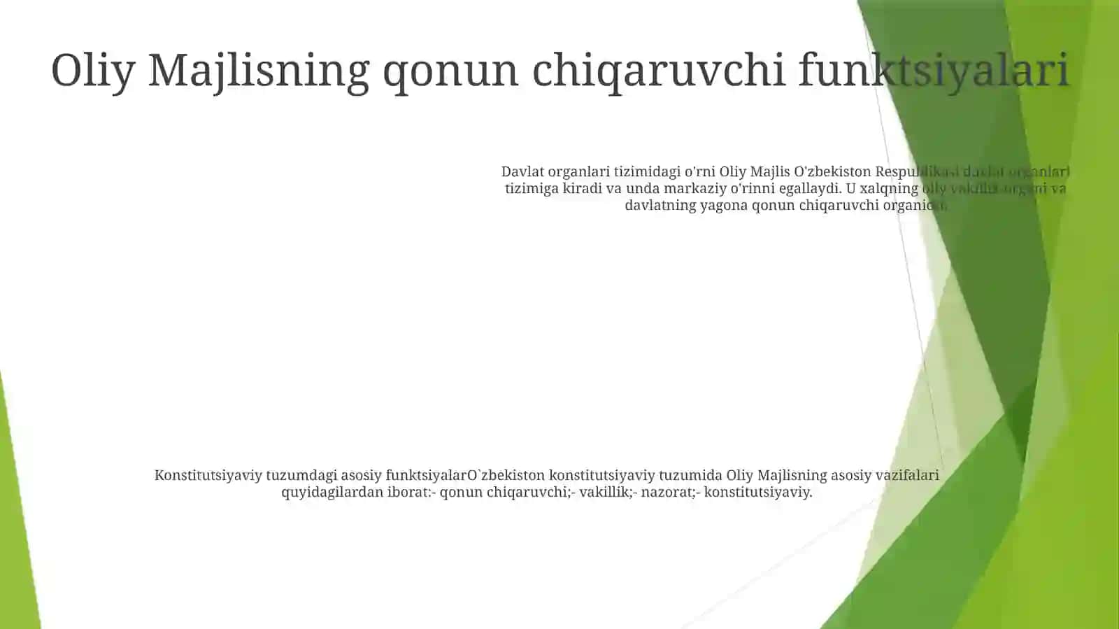 Yangilangan Konstitutsiyada Oliy Majlisning Davlat Organlari Tizimidagi ÒrniVaFunksiyalri 4