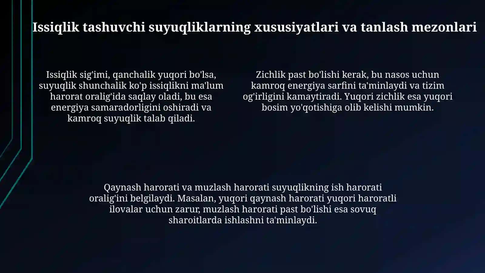 Issiqlik tashuvchilar 4