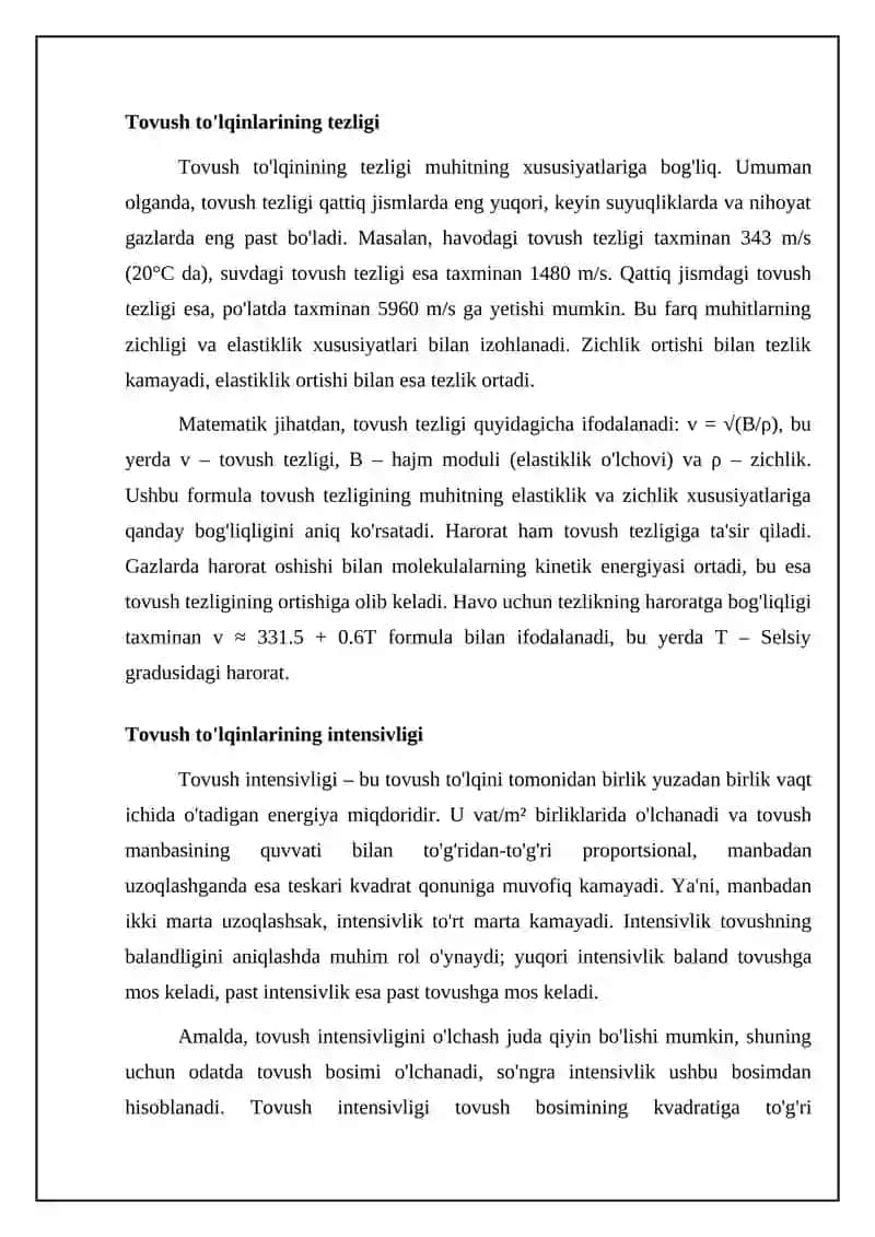 Tovush to'lqinlari va ularning xarakteriskasi 4