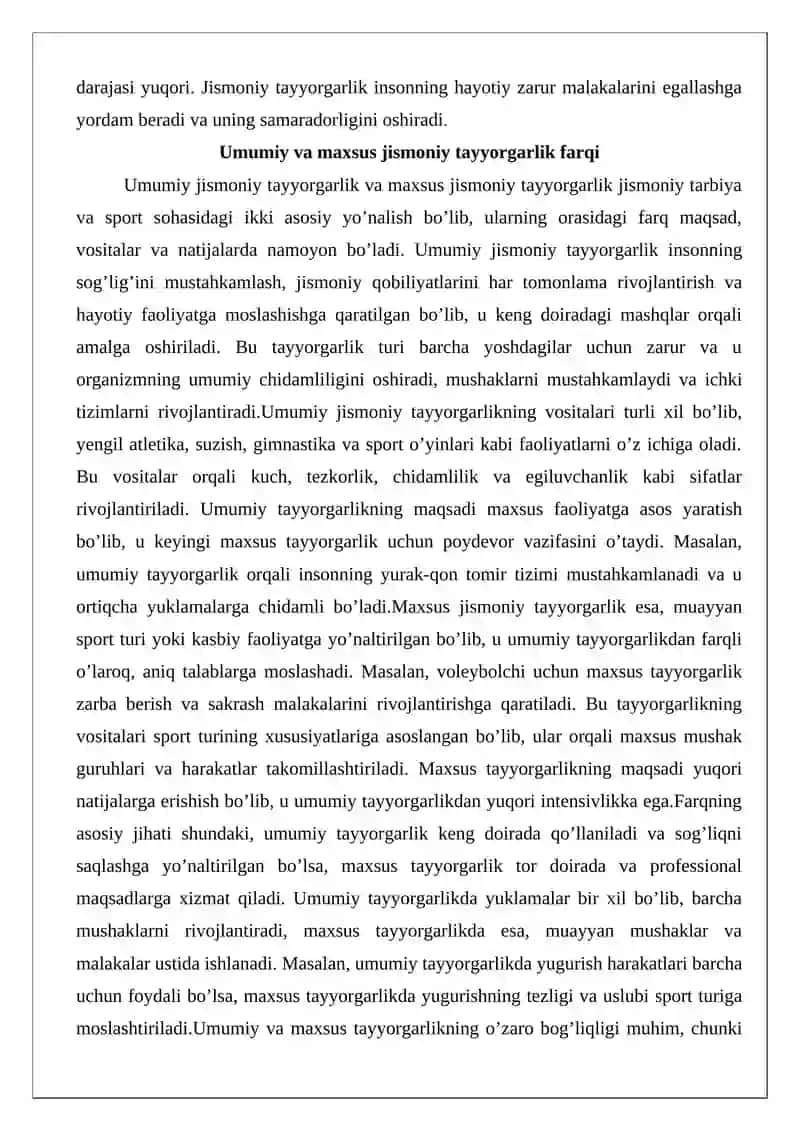 Jismoniy tayyorgarlik 4