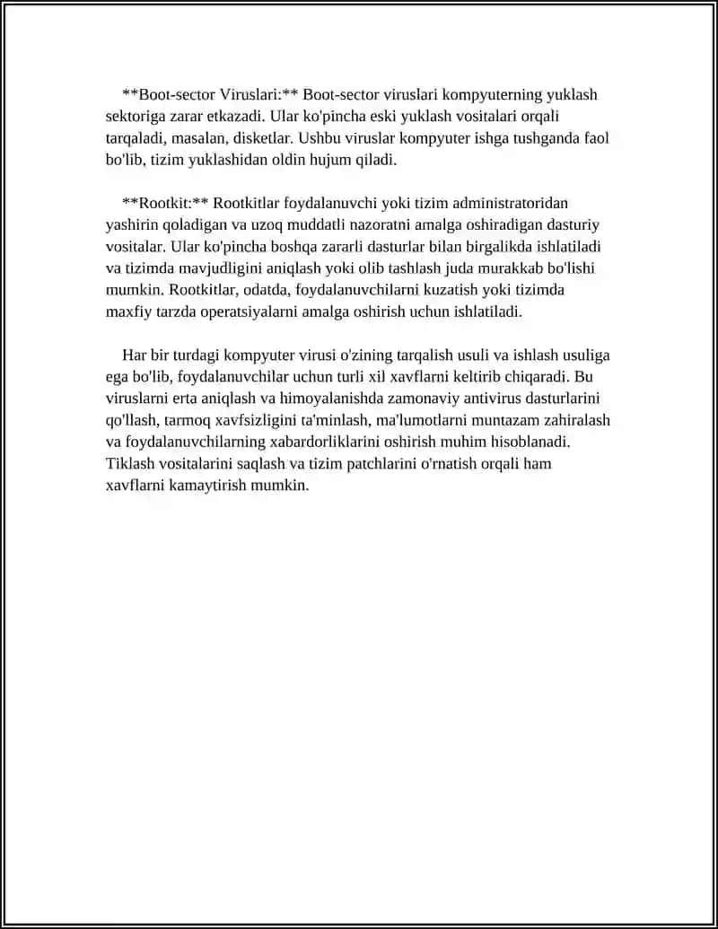 Kompyuter viruslarining turlari 4