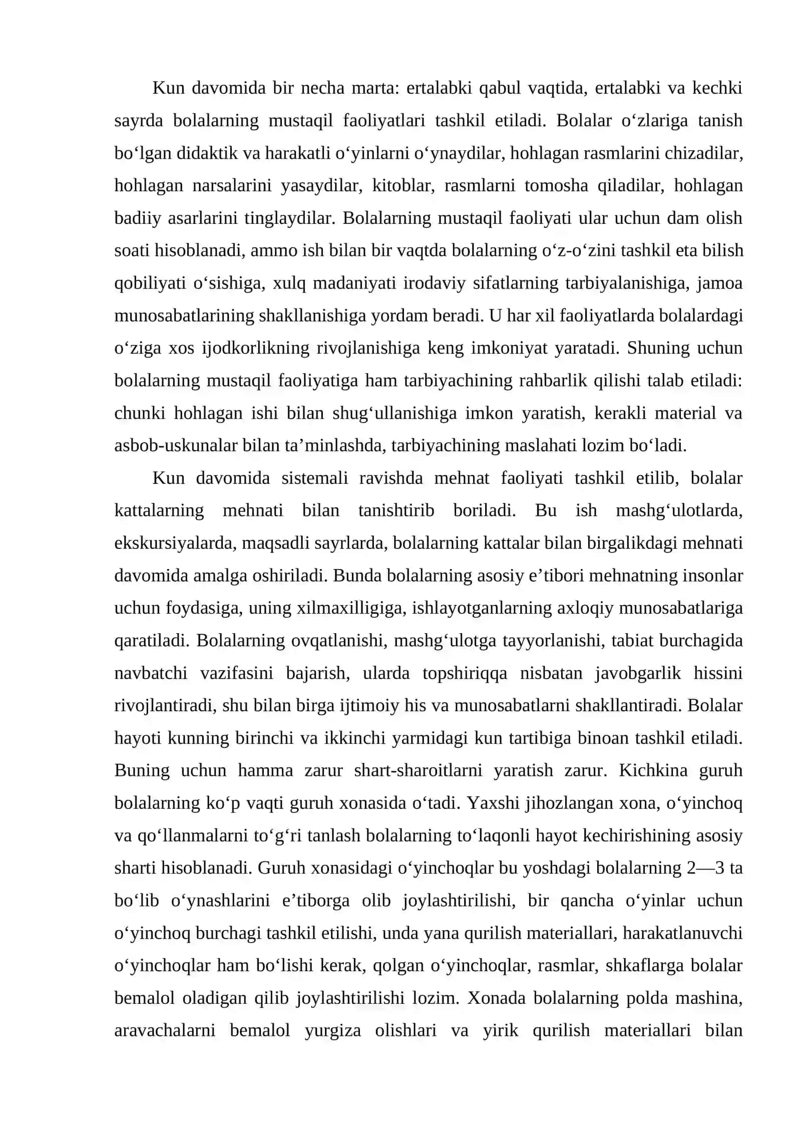 Bolalar bog‘chasida pedagogik jarayonni tashkil etishning maqsadi va vazifalari 4