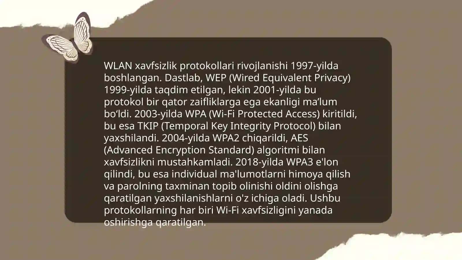 WLAN (Wireless Local Area Network) tarmoqlarida xavfsizlik 4