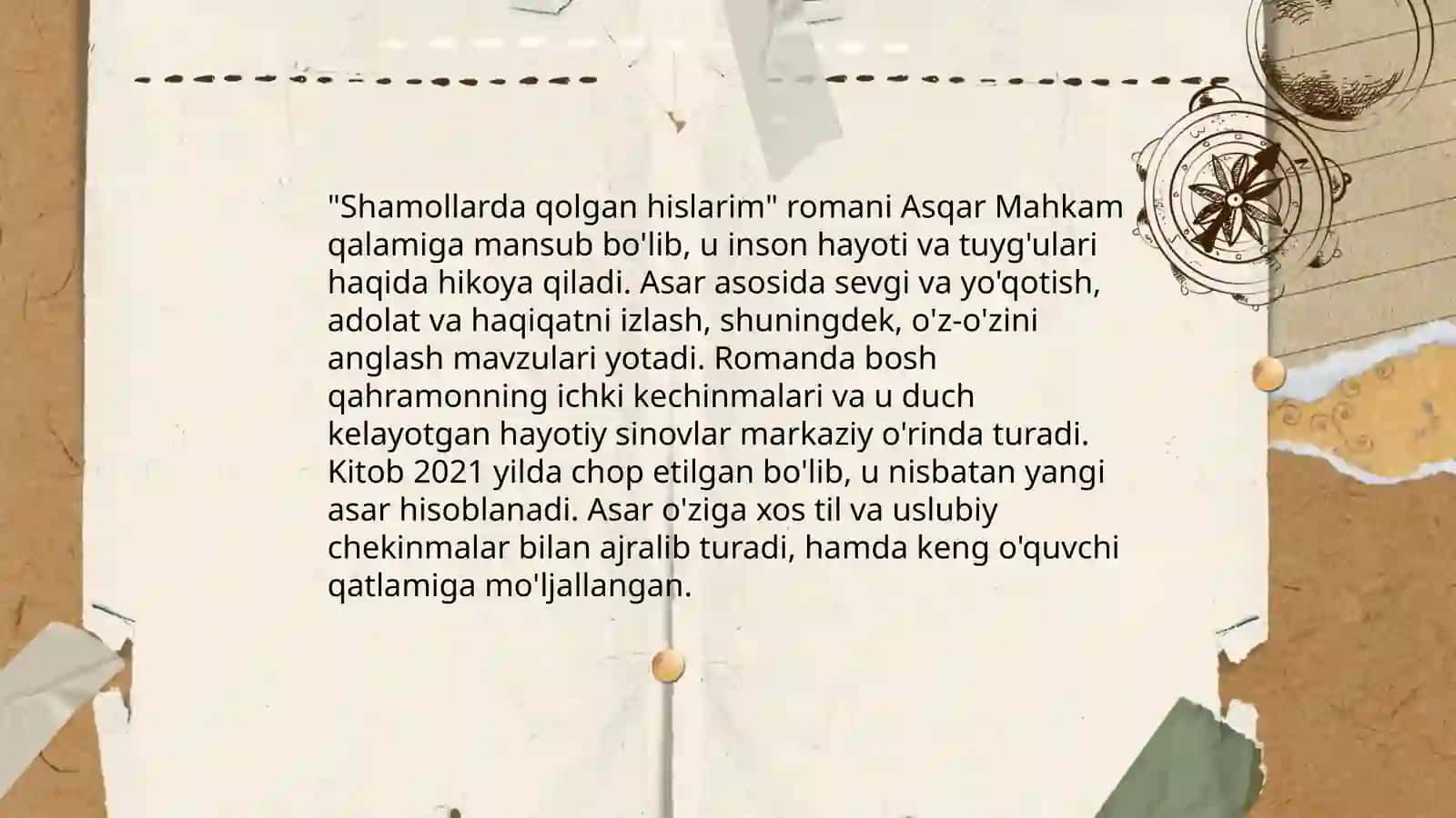 Margaret Mitchelning (AQSH) "Shamollarda qolgan hislarim" 4