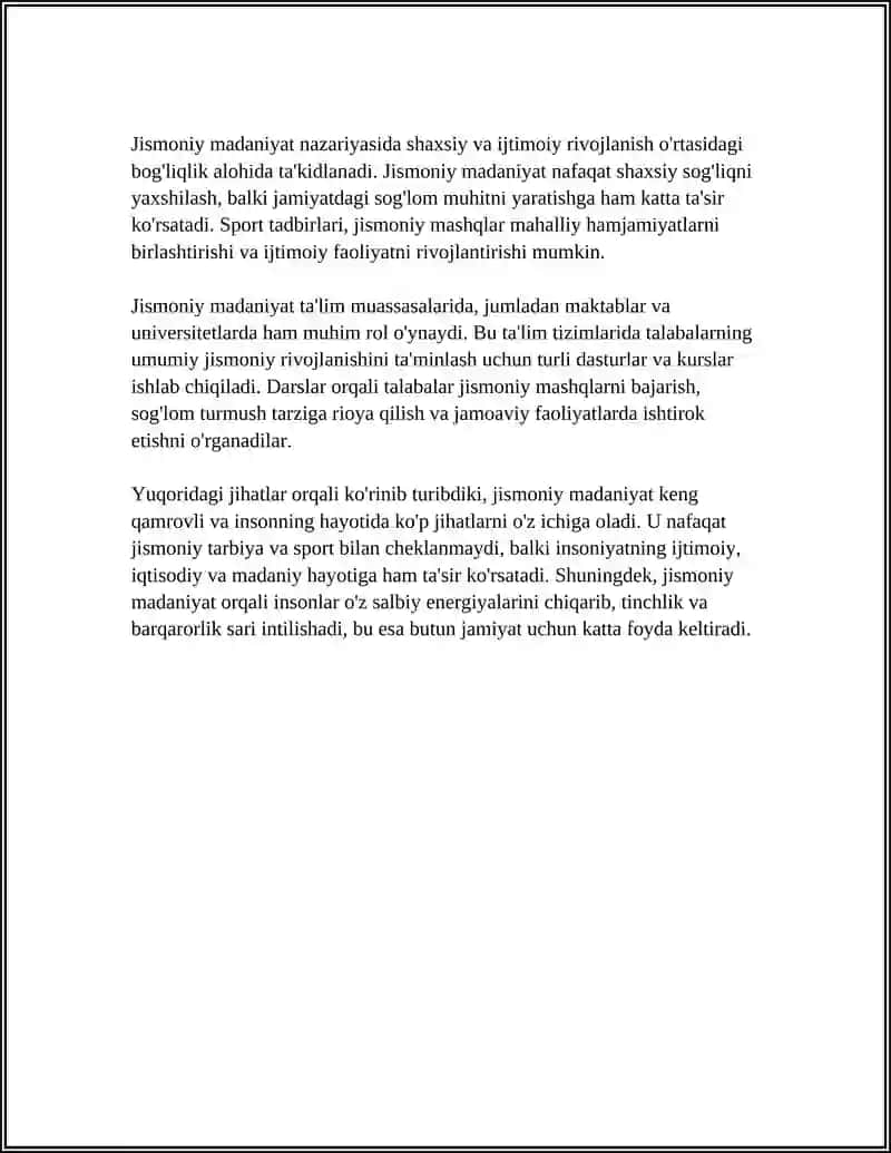 JISMONIY MADANIYAT NAZARIYASINING ASOSIY TUSHUNCHALARI 4