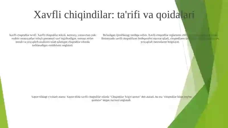 Chiqindilar Tõğrisidagi Qonun 4