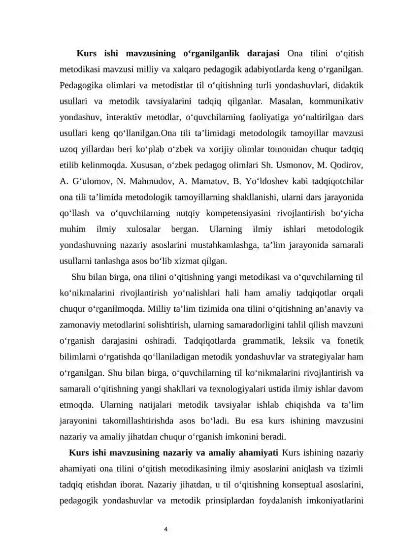 Ona tilini o‘qitish metodikasining ilmiy asoslari 4