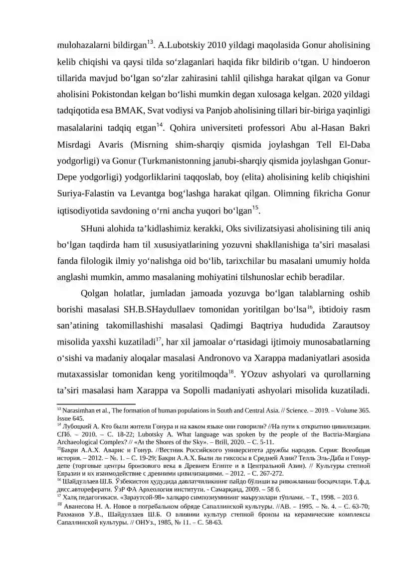 OKS PIKTOGRAFIYASINI QADIMGI DUNYO YOZUVLARI BILAN TAQQOSLASH NATIJALARI. 4