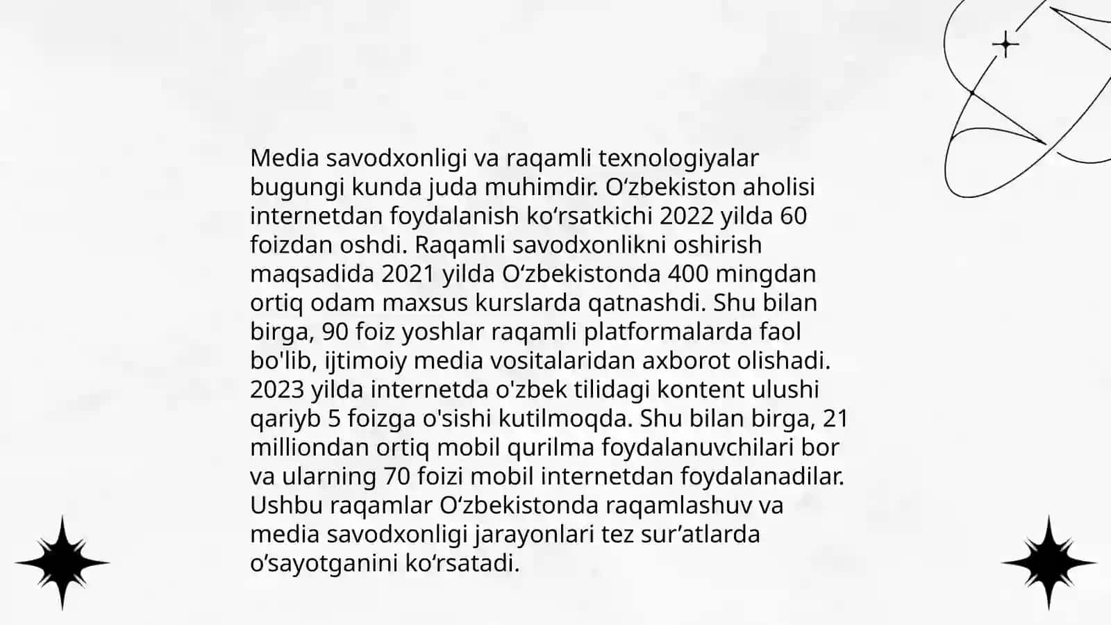 Axborotlashgan jamiyatda media savodxonlikni rivojlantirish 4