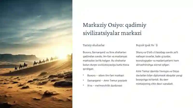 Markaziy Osiyo: qadimiysivilizatsiyalarmarkazi 4