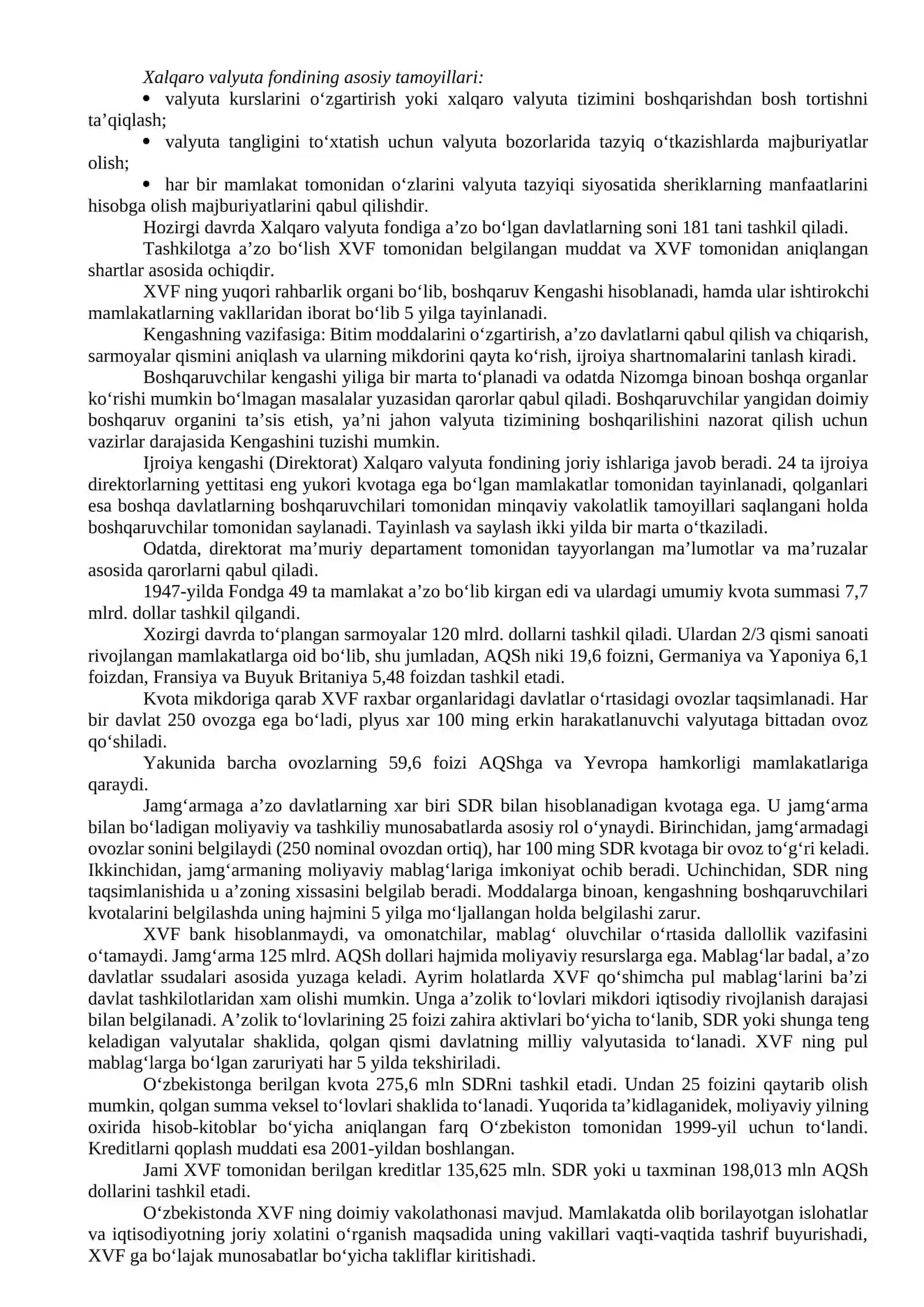 Xalqaro moliya va uning jahon taraqqiyotida tutgan o‘rni 4