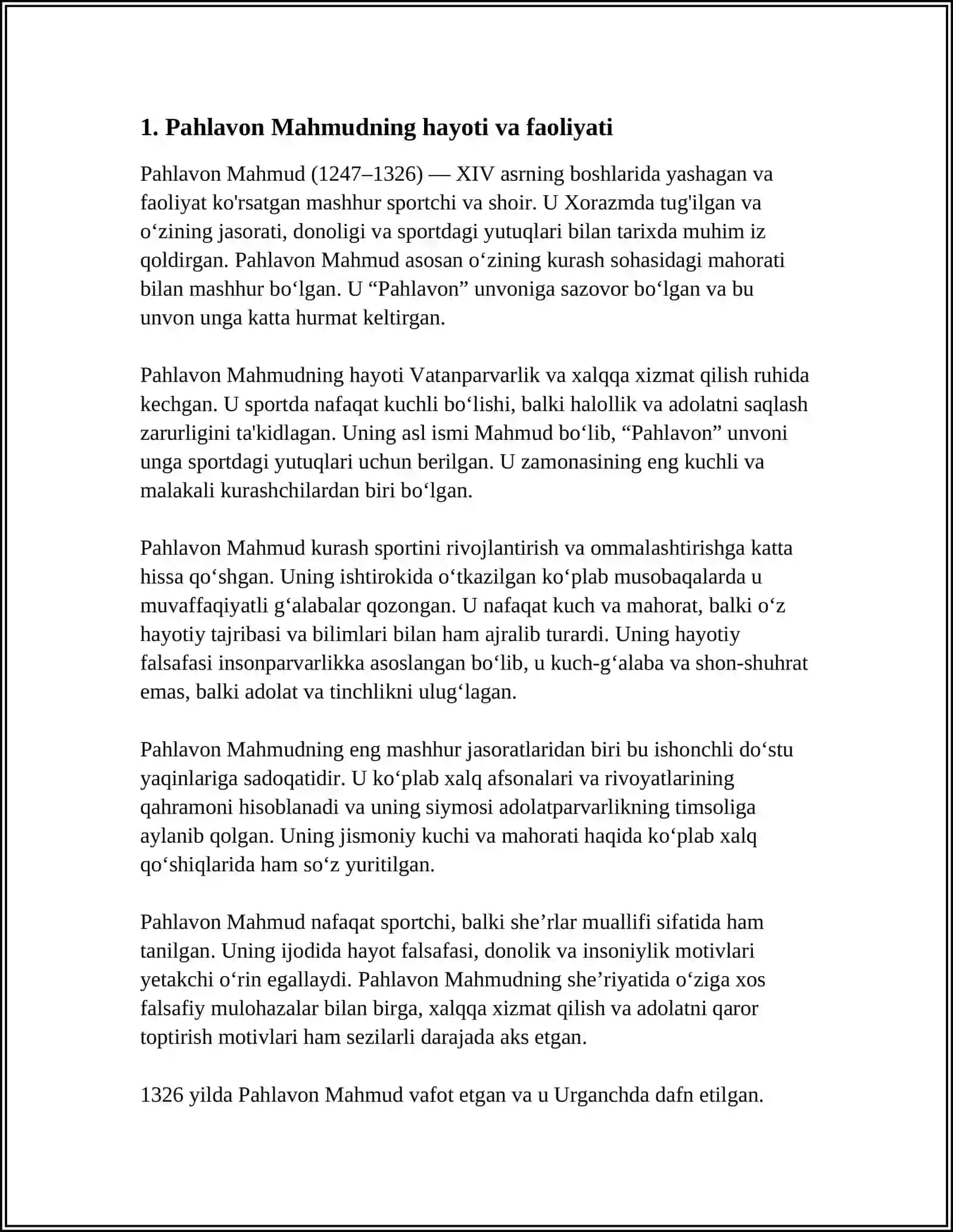 PAHLAVON MAHMUD RUBOIYLARIDA MAVZULAR XILMA XILLIGI 4