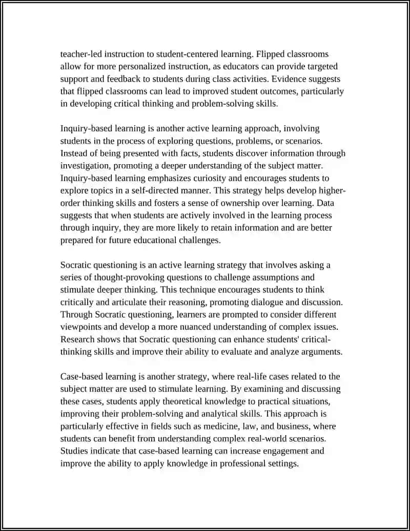 Active learning strategies 4