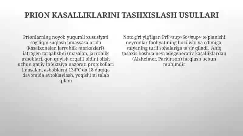 Prion Kasalliklari: Ta'siri va Muammolari 4