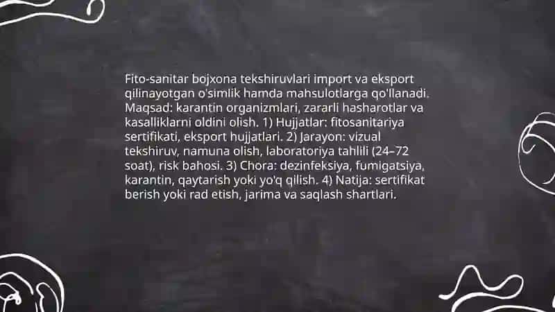 Bojxona chegaralaridagi fitosanitar va gigiyenik nazorat 4