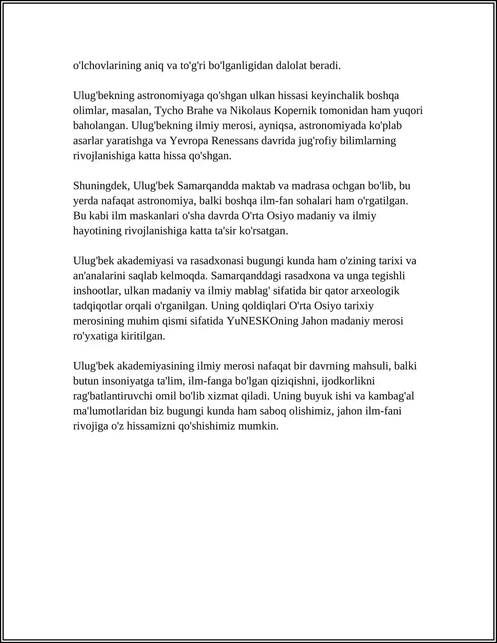 JAMIYAT HAYOTIDA “ULUG’BEK AKADEMIYASI”NING TUTGAN O’RNI 4