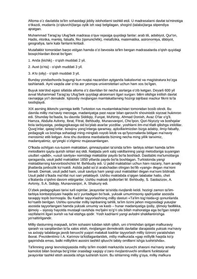 Sharq mutafakkirlarining ta'lim va tarbiya haqidagi pedagogik qarashlari 4
