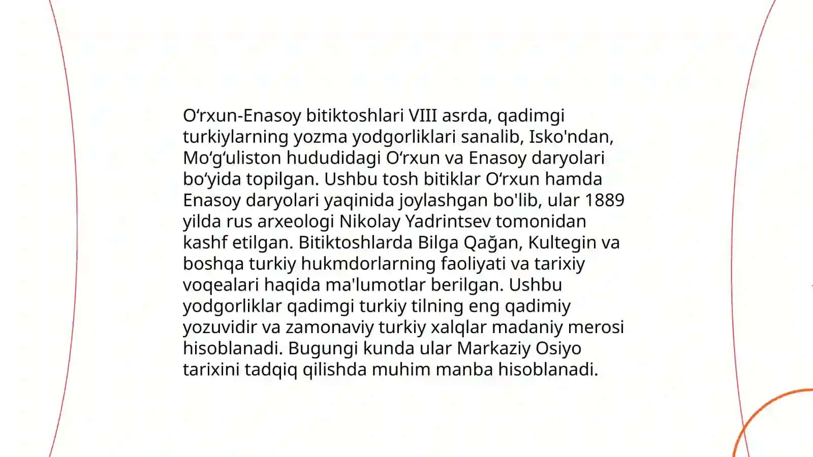 O‘rxun-Enasoy bitiktoshlari slayd tayyorlash 4