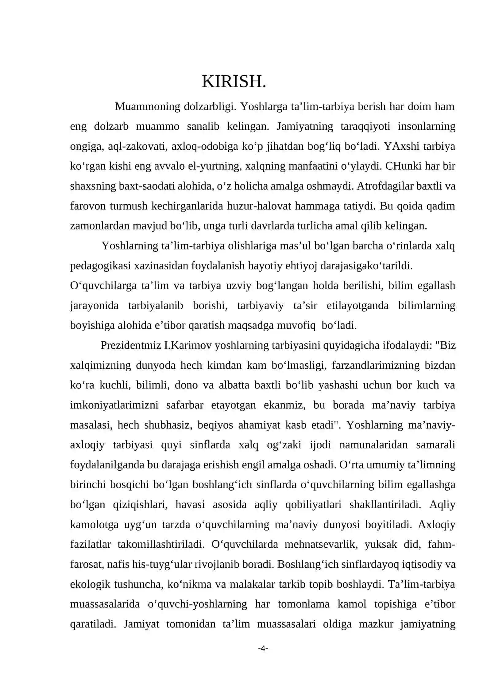 Hadisda tarbiya masalalari 4