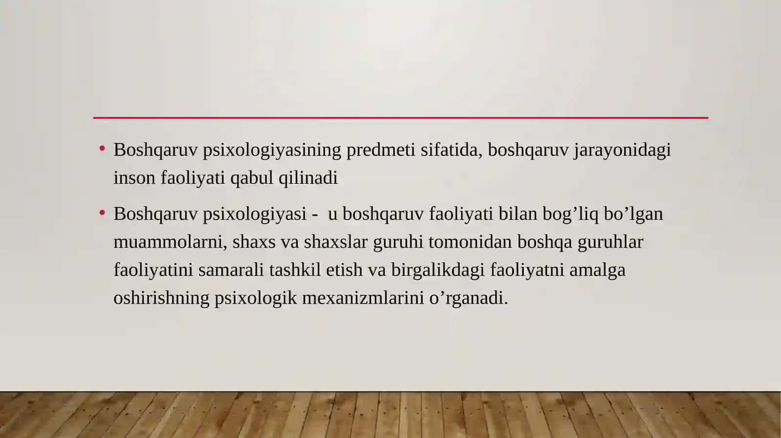 Boshqaruv psixologiyasi fanining maqsadi, vazifalari va muammolari 4