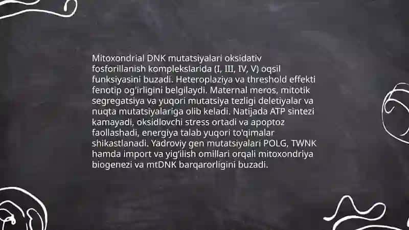 Mitoxondrial kasaliklar va Gipoenergetik holatlar 4