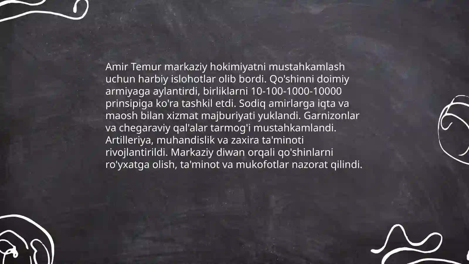 Amir Temur markazlashgan davlat tuzish yo'lida 4