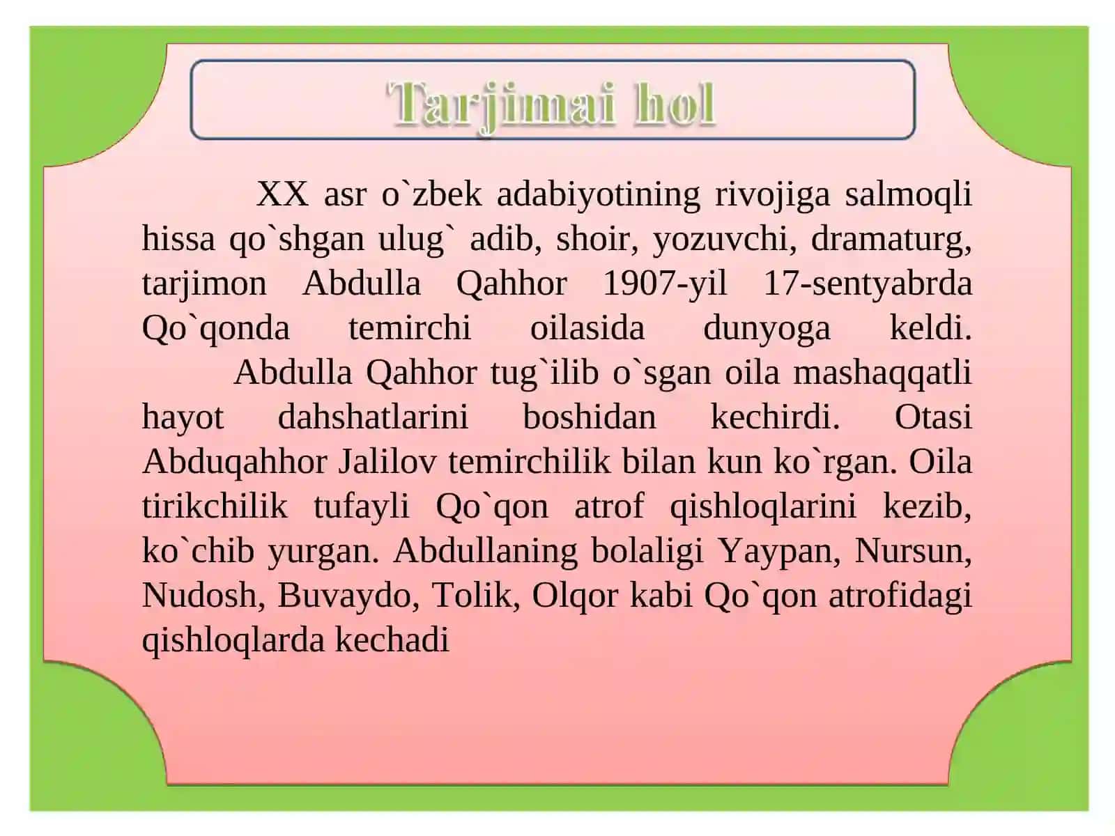 Abdulla Qahhor 4