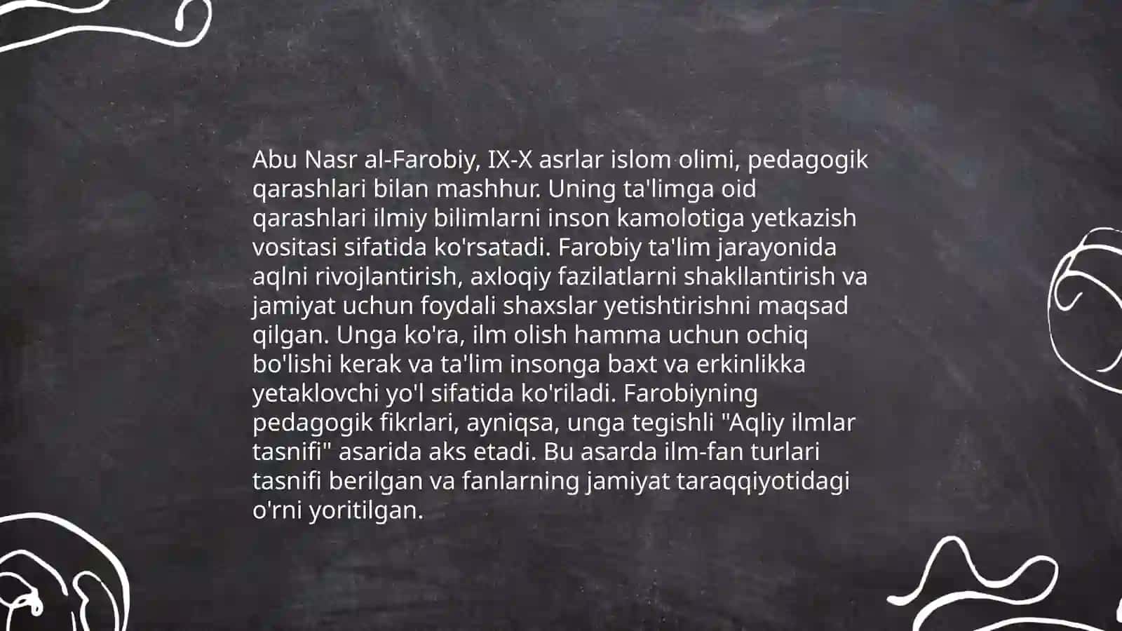 Fanlarni oʻqitilishi jarayonida sharq mutafakkirlari me'rosidan foydalanish 4