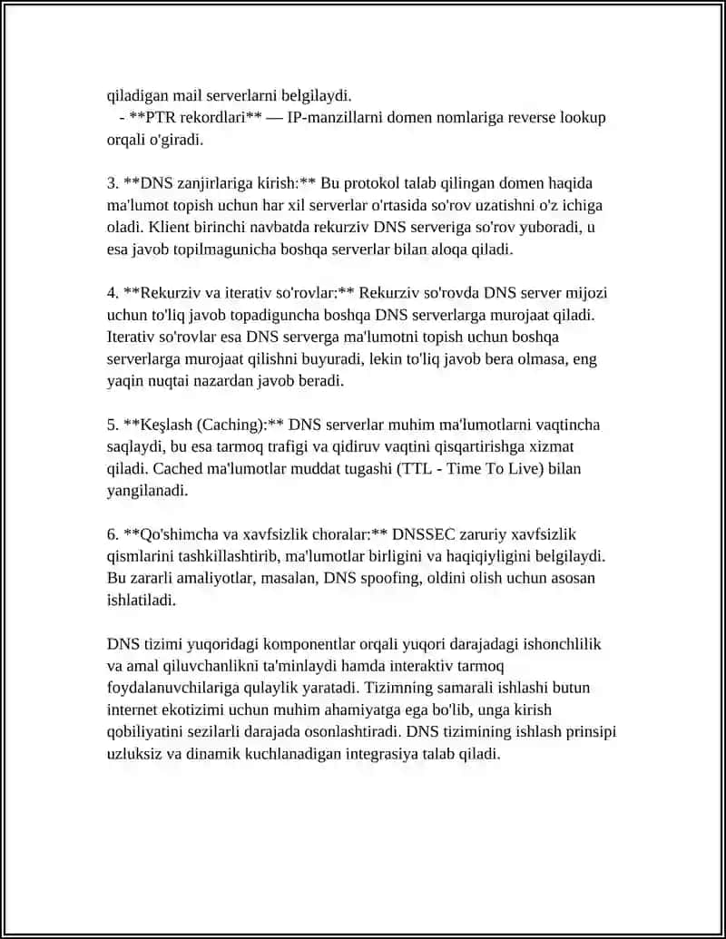 DNS TIZIMI VA UNING ISHLASH PRINSIPI 4