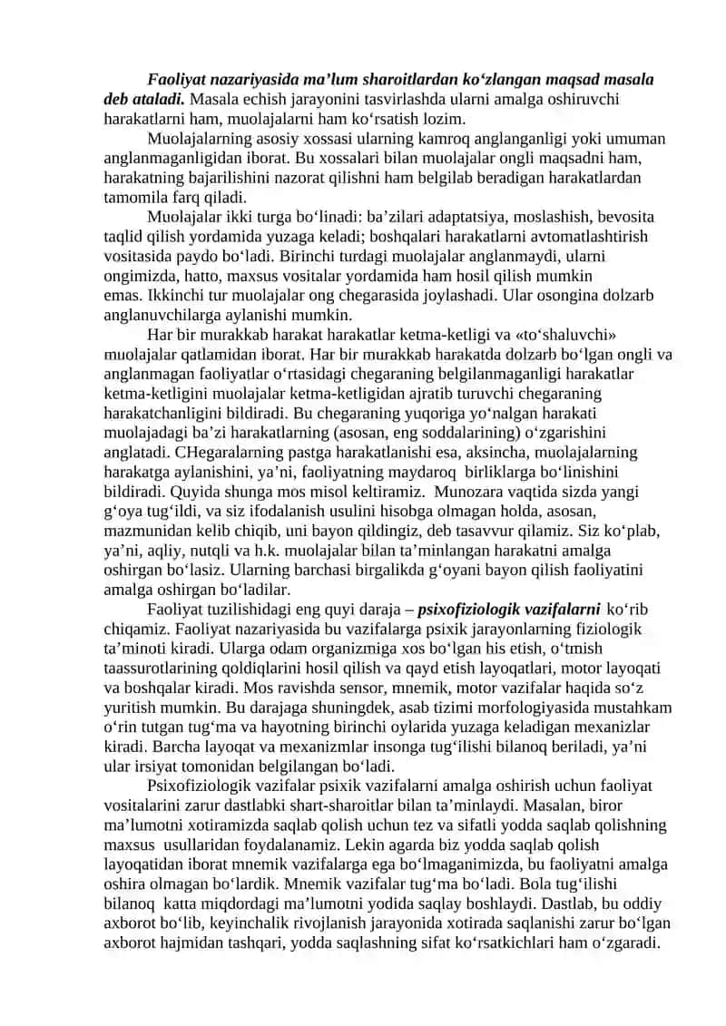 Faoliyat va Motivatsiya 4