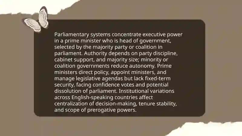 The political system of the english speaking countries 4