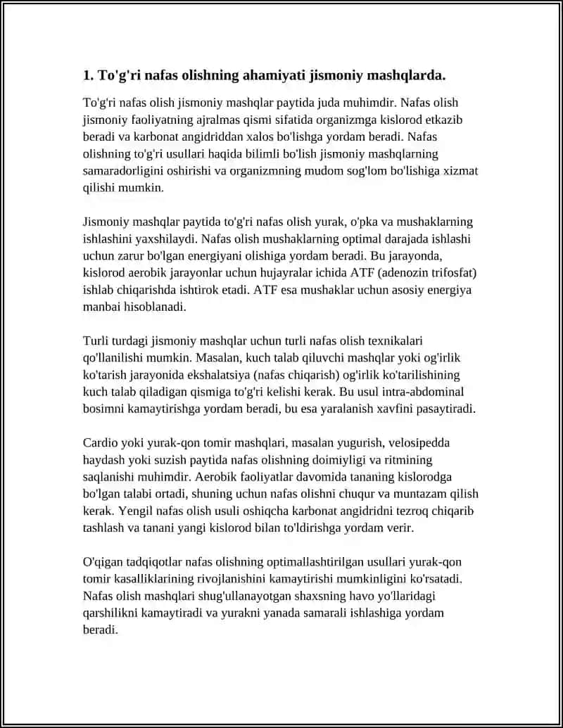 JISMONIY TARBIYADA TOʻGʻRI NAFAS OLISH VA JISMONIY MASHQLAR 4