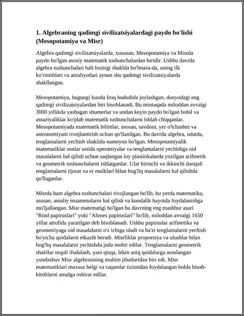 ALGEBRA FANINING VUJUDGA KELISHI VA RIVOJLANISHI 4