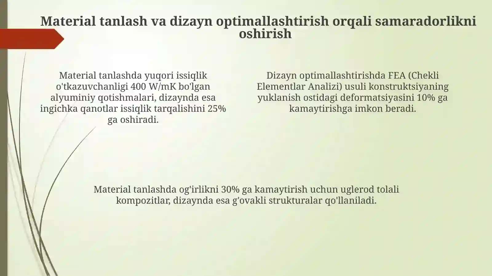 Passiv usullar ta'rifi va optimallashtirishning asosiy tamoyillari 4