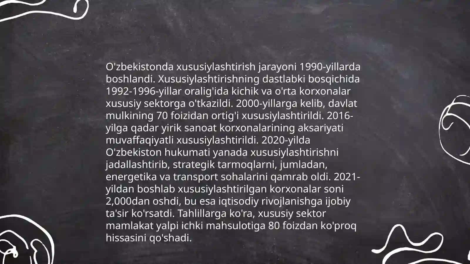 Xususiylashtirishning amalga oshilishi. Mulkdor sinfining shakllantirillishi 4