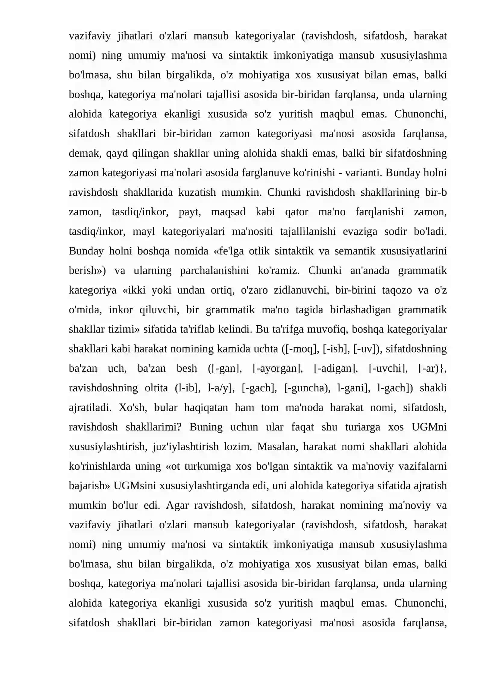 Fe'l o'zgalovchi kategoriyasi shakllarining uslubiy xoslanishi 4