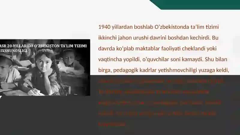 1924-1991 yillarda O‘zbekistonda ta’lim tizimi va pedagogik fikirlar 4