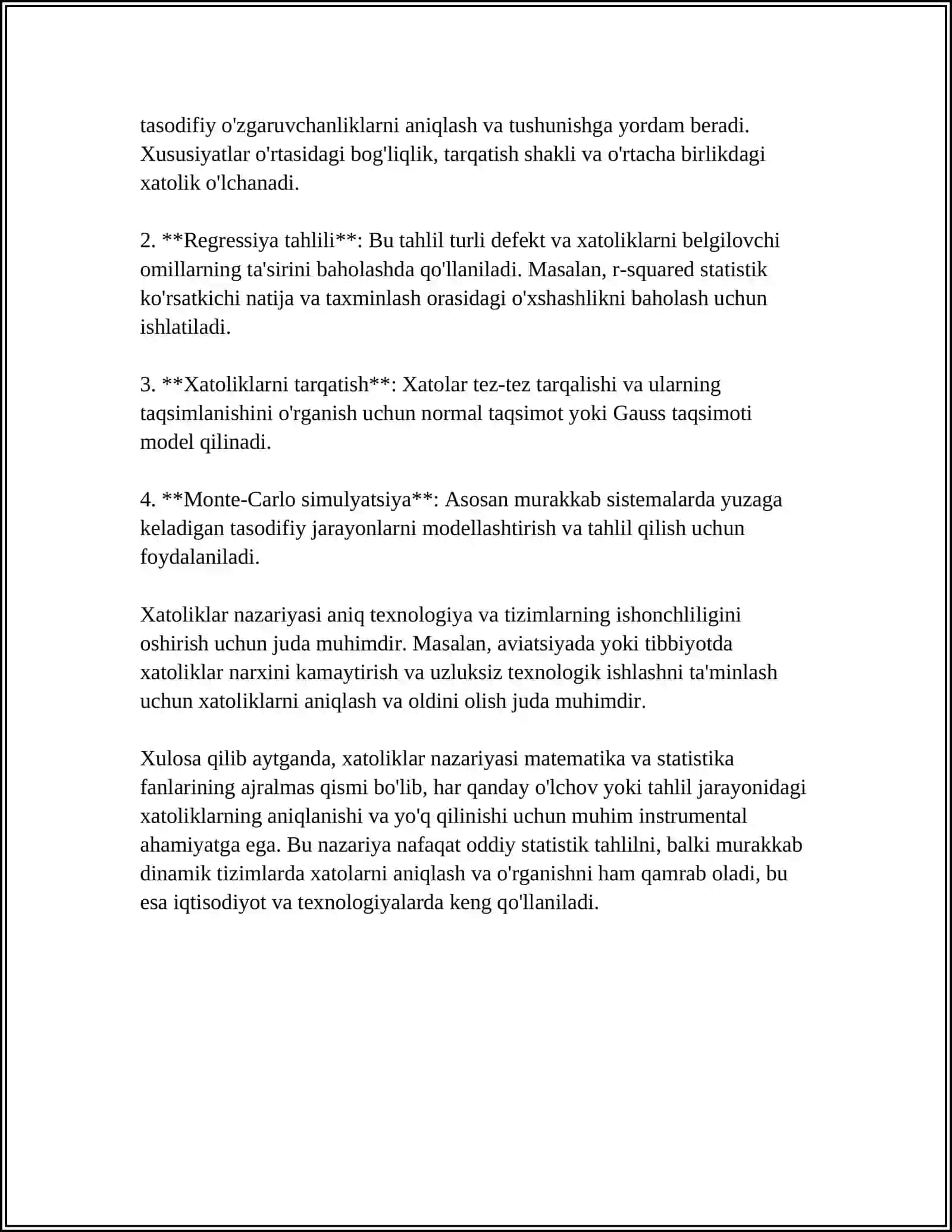 XATOLIKLAR ARIFMETIKASI. XATOLIKLARNI ANIQLASHDA DIFFERENSIAL HISOBNI QOʻLLASH 4