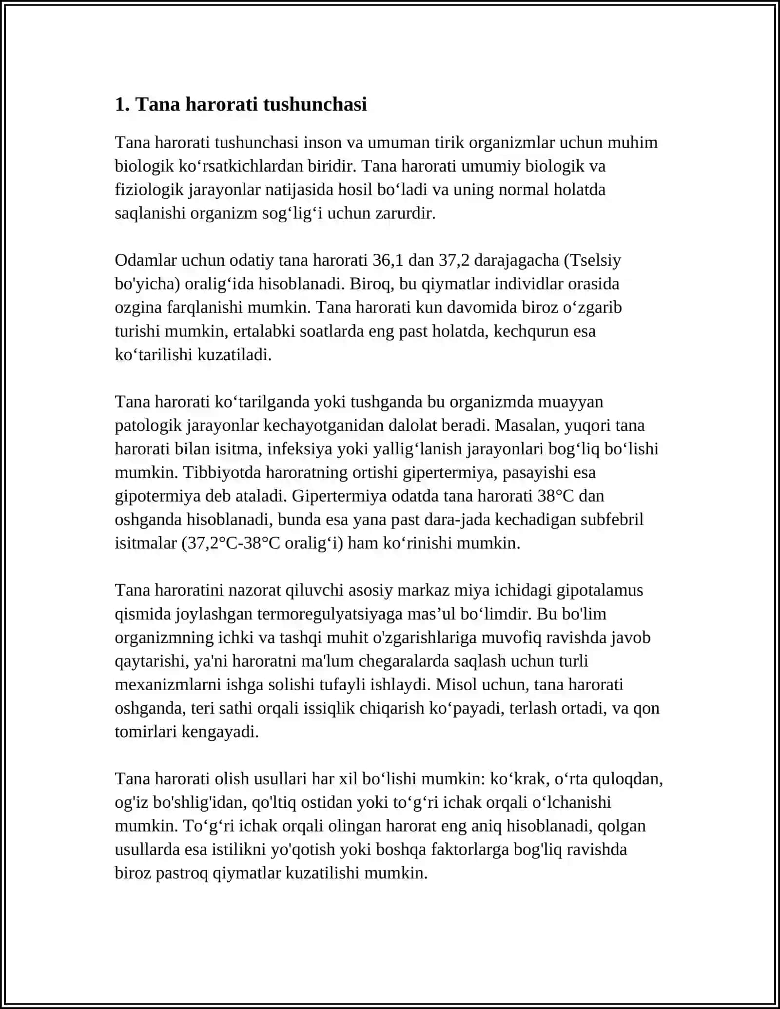 TANA HARORARI VA UNI OʻLCHASH TETMOMERT TURLARI UNI ZARARSIZLANTIRISH VA SAQLASH 4