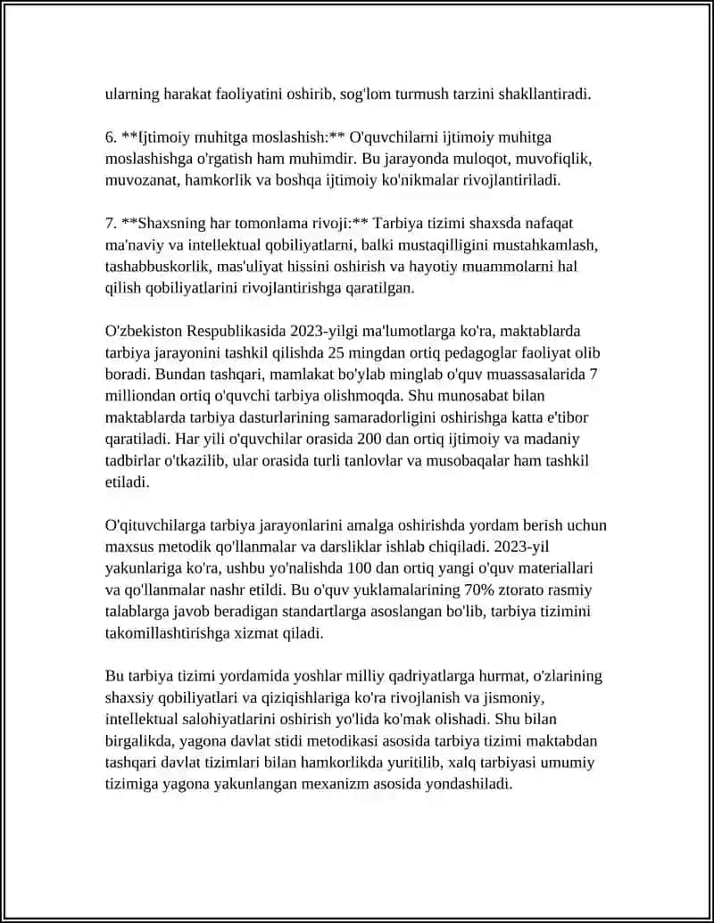 O'ZBEKISTONDA YOSH AVLIDNI TARBIYALASHNING ASOSIY YONALISHLARI VA OMILLARI 4