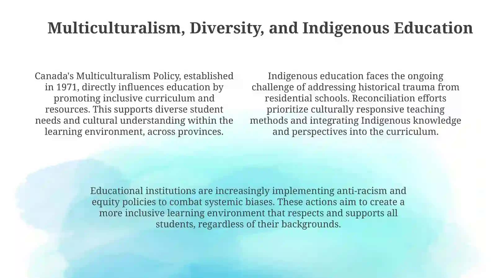 A Tapestry of Learning: Culture and Education in Canada 4