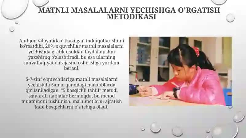 Matnli Masalalar yechishga O'rgatish Metodikasi 4