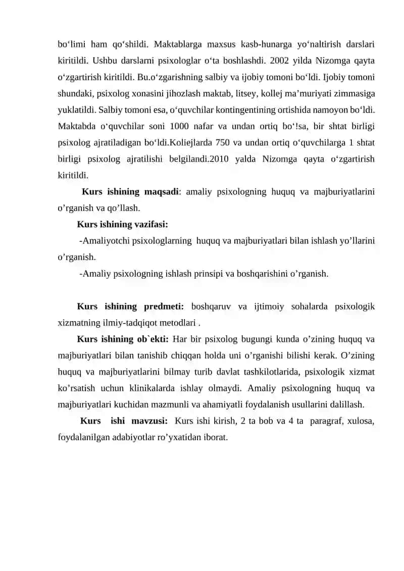 Amaliy Psixologning Huquq va Majburiyatlari 4