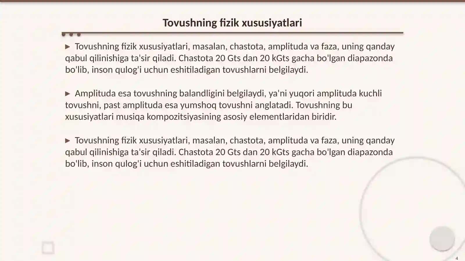 Musiqaviy tovushlar va ularning xususiyati 4