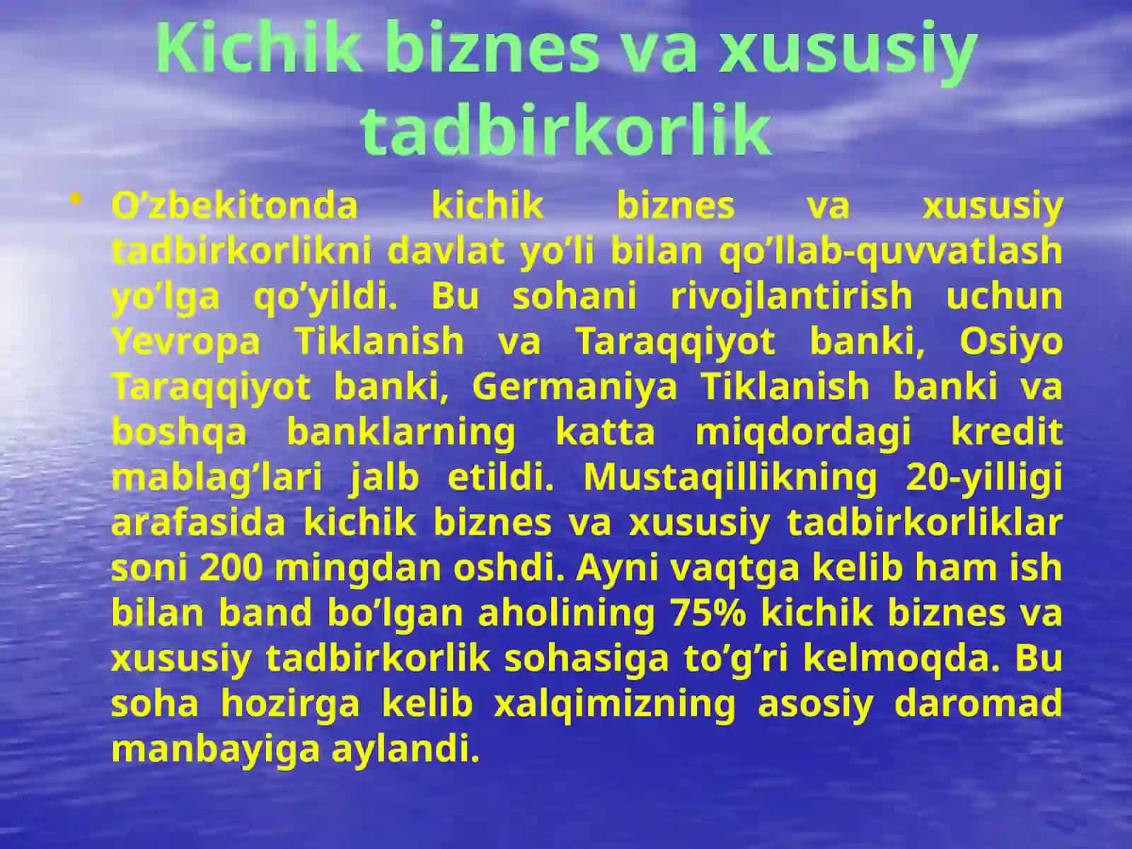 Iqtisodiyotning agrarsektoridagi o’zgarishlar 4