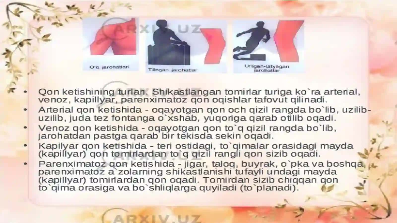 tomirlardan qon ketganda birinchi yordam koʻrsatish 4
