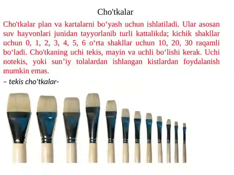 AKVAREL BO‘YOQLAR, TURLARI, KARTALARNI JIHOZLASHDA AHAMIYATI 4