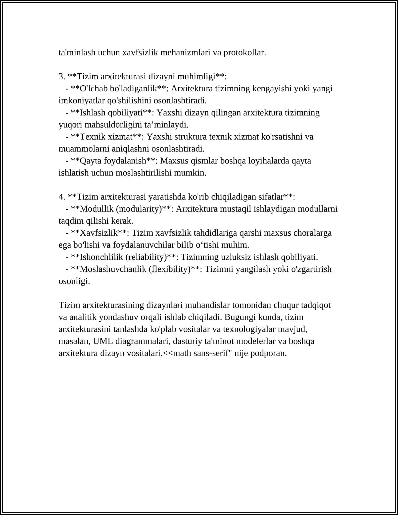 TIZIMNING KONSEPTUAL MODELINI QURISH VA UNI SHAKLLANTIRISH 4
