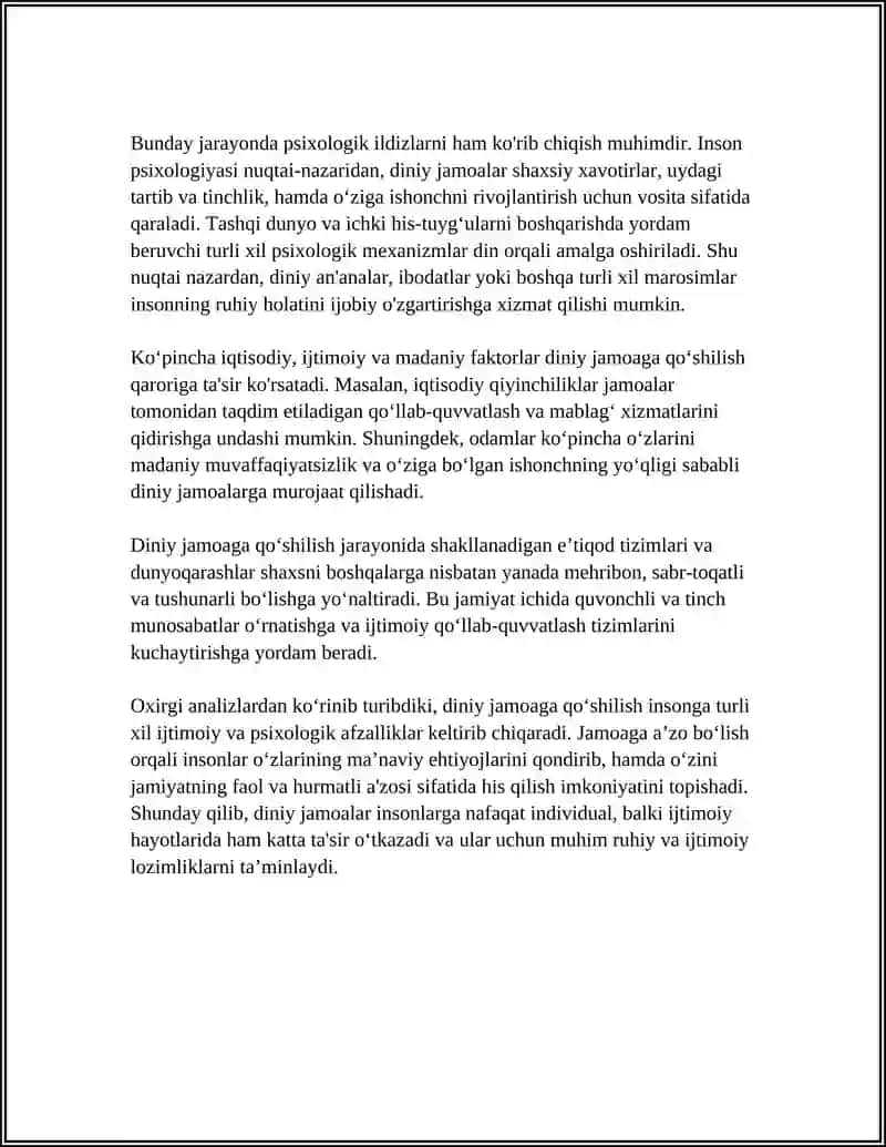 INSONINNG DINIY JAMOAGA QOSHILISHI VA UNING PSIXOLOGIK TOMONLARI 4